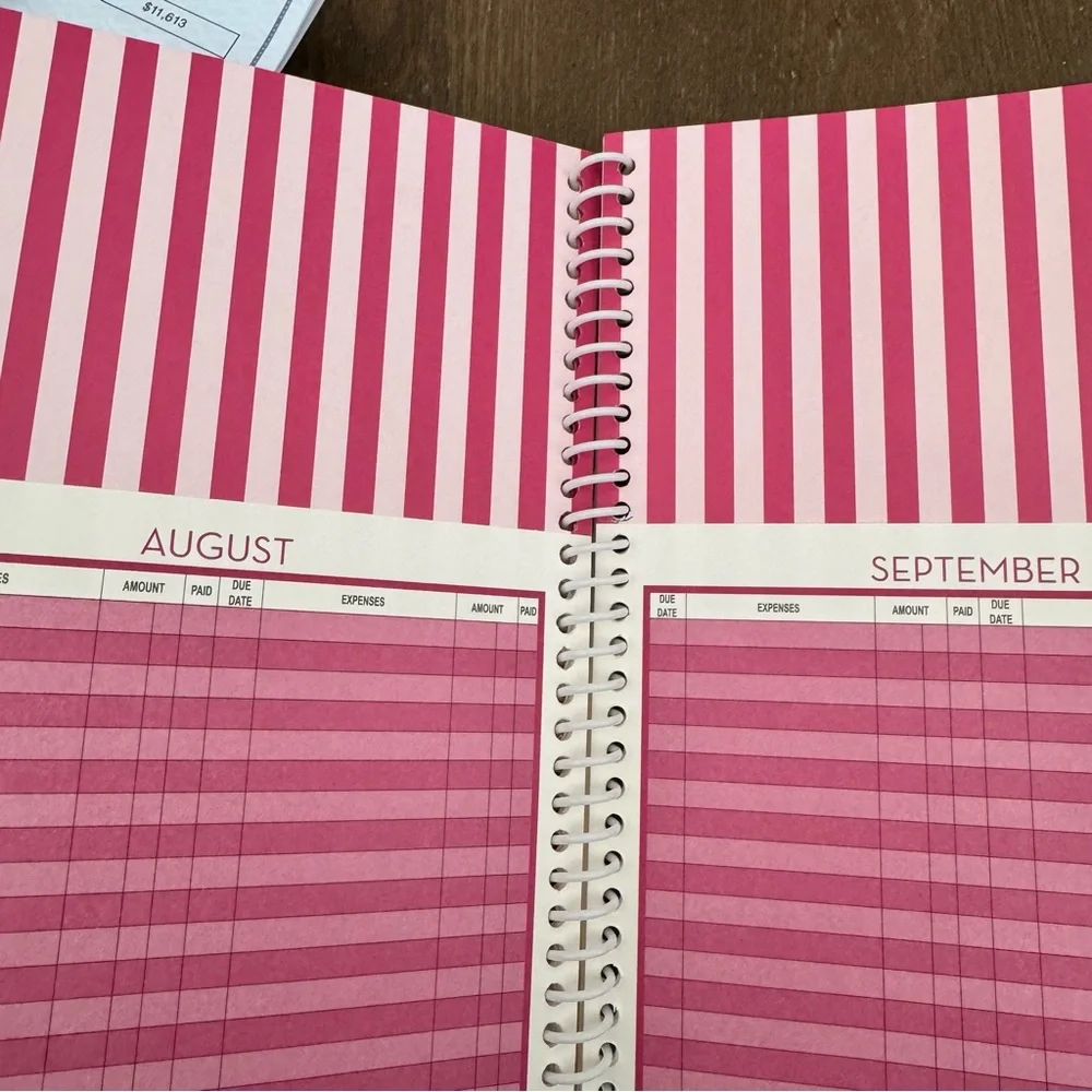 Home Finance Bill Organizer monthly pockets Budget planner girls just want NEW